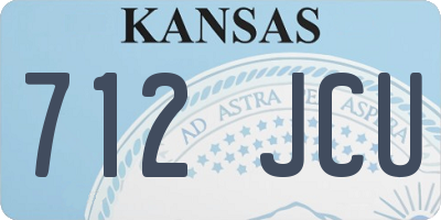 KS license plate 712JCU