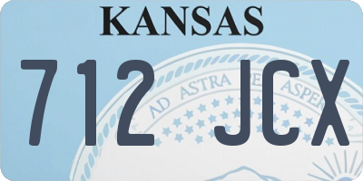 KS license plate 712JCX