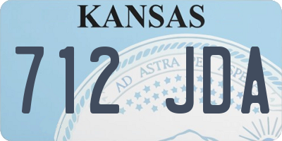 KS license plate 712JDA