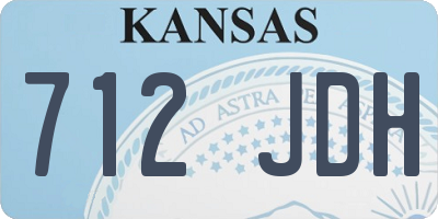 KS license plate 712JDH