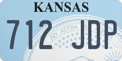 KS license plate 712JDP