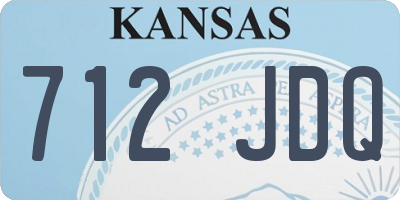 KS license plate 712JDQ