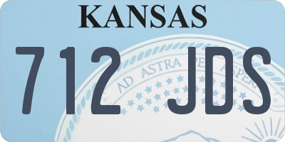 KS license plate 712JDS