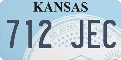 KS license plate 712JEC