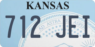 KS license plate 712JEI