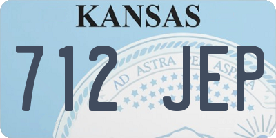 KS license plate 712JEP