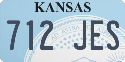 KS license plate 712JES