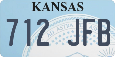 KS license plate 712JFB