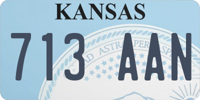 KS license plate 713AAN