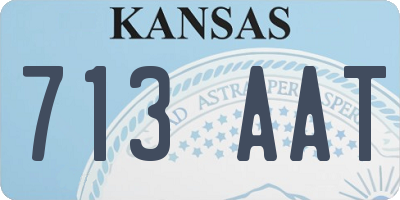 KS license plate 713AAT