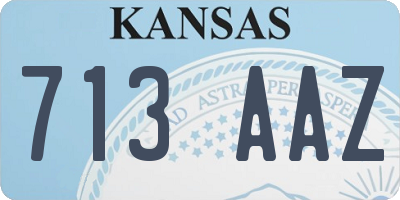 KS license plate 713AAZ