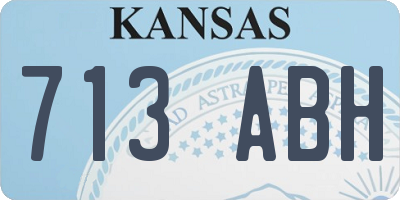 KS license plate 713ABH