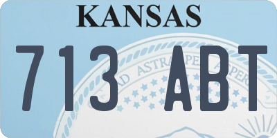 KS license plate 713ABT