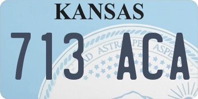 KS license plate 713ACA
