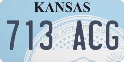 KS license plate 713ACG