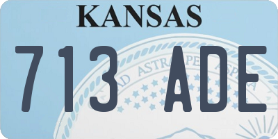 KS license plate 713ADE