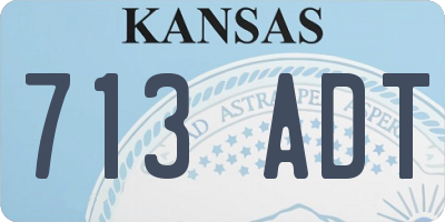 KS license plate 713ADT