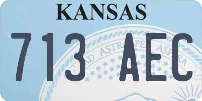 KS license plate 713AEC