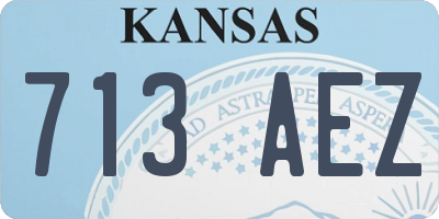 KS license plate 713AEZ