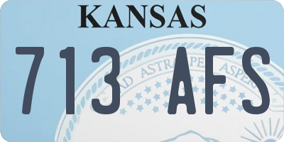 KS license plate 713AFS