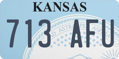 KS license plate 713AFU