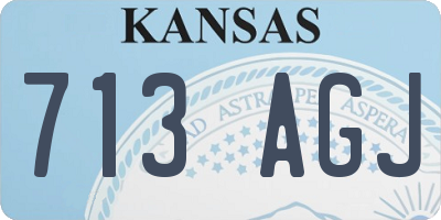 KS license plate 713AGJ
