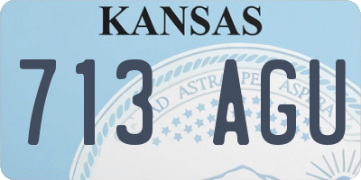 KS license plate 713AGU