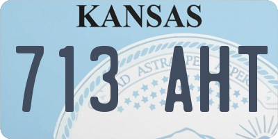 KS license plate 713AHT
