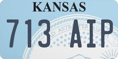 KS license plate 713AIP