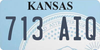 KS license plate 713AIQ