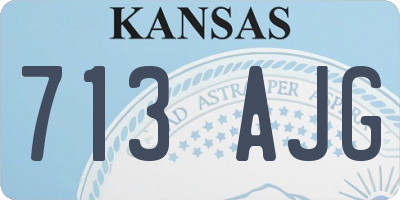 KS license plate 713AJG