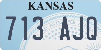 KS license plate 713AJQ