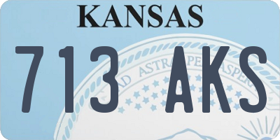 KS license plate 713AKS