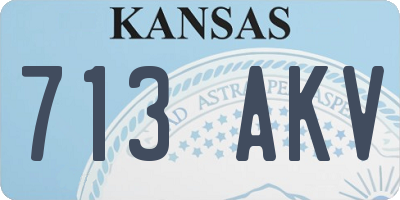 KS license plate 713AKV