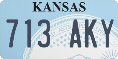 KS license plate 713AKY