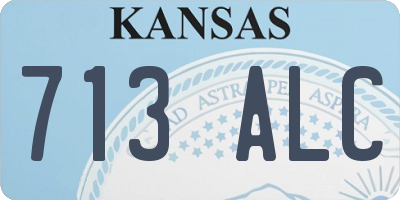 KS license plate 713ALC