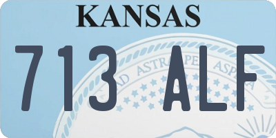 KS license plate 713ALF