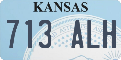 KS license plate 713ALH