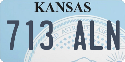 KS license plate 713ALN