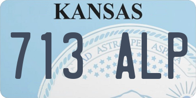 KS license plate 713ALP