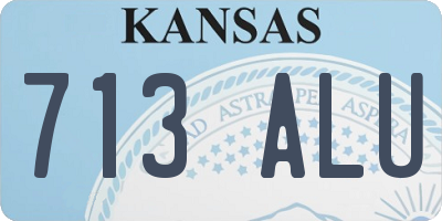 KS license plate 713ALU