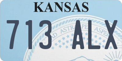 KS license plate 713ALX