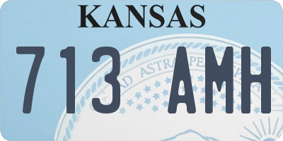 KS license plate 713AMH