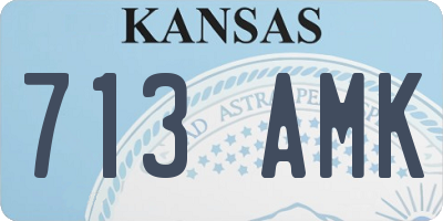 KS license plate 713AMK