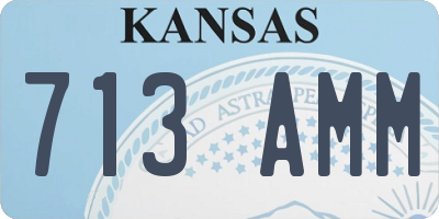 KS license plate 713AMM