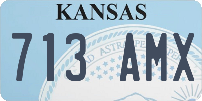 KS license plate 713AMX