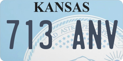KS license plate 713ANV