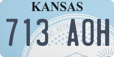 KS license plate 713AOH