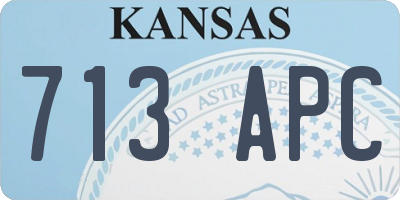 KS license plate 713APC