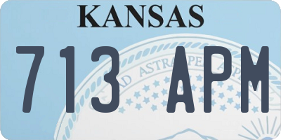 KS license plate 713APM